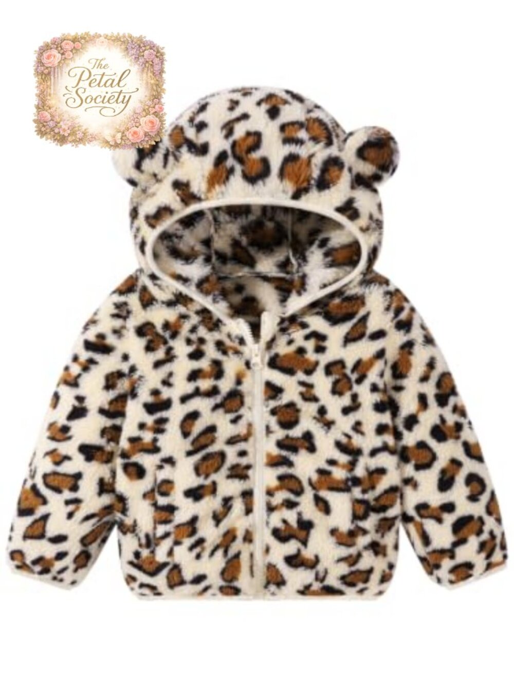 Toddler Baby Fleece Jacket Zip Up Hoodie Fuzzy Sherpa Bear Ear